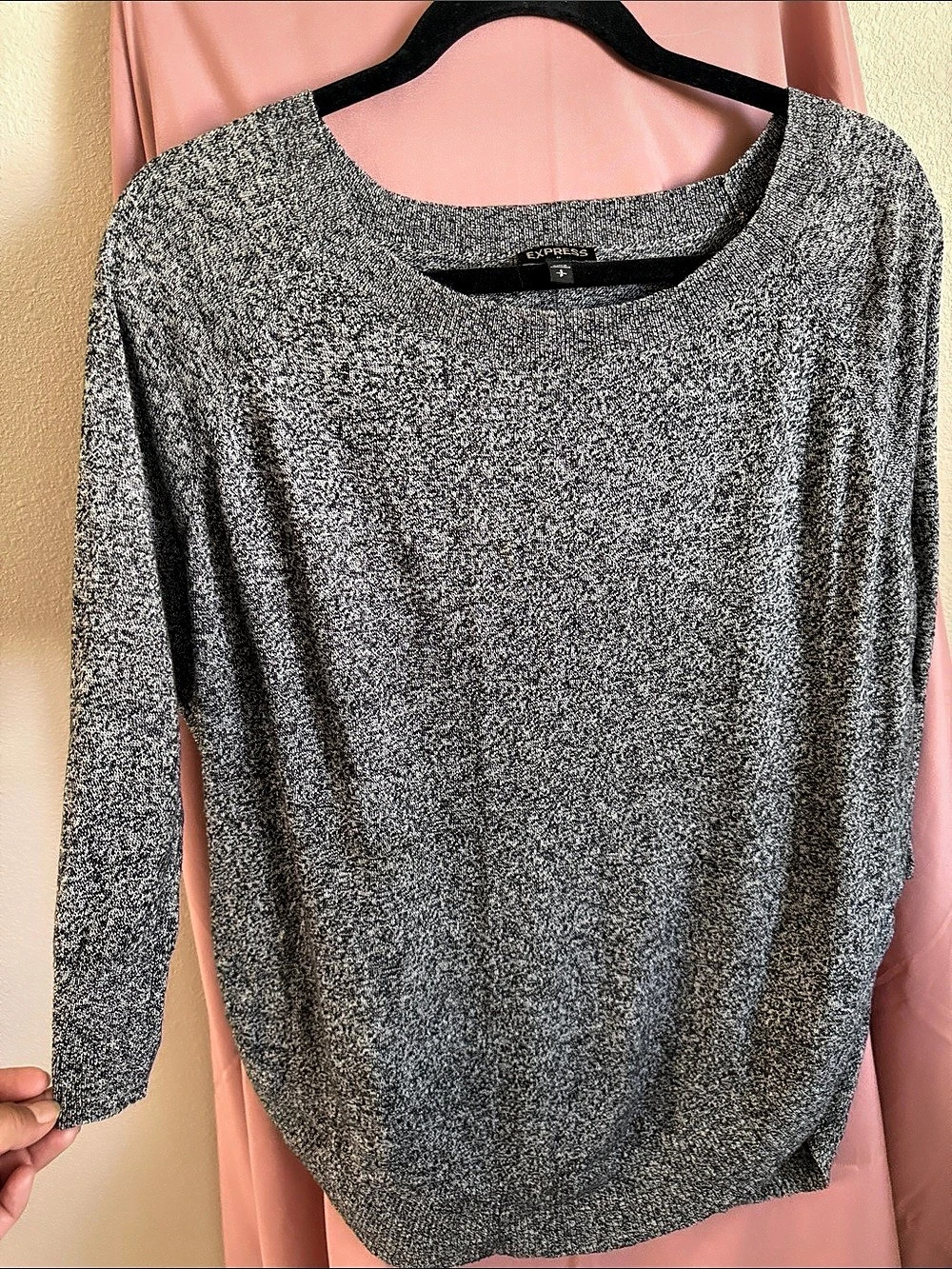 Express Marled Mid Sleeve Tunic 
Size Small